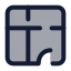 Floorplan icon with duotone standard style