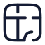 Floorplan icon with stroke rounded style