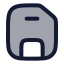 Floppydisk icon with duotone rounded style