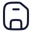 Floppydisk icon with stroke rounded style
