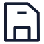 Floppydisk icon with stroke sharp style
