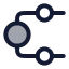 Flowcircle icon with duotone rounded style