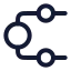 Flowcircle icon with stroke rounded style