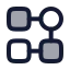Flow icon with duotone rounded style