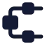 Flowsquare icon with solid standard style