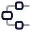 Flowsquare icon with twotone rounded style