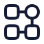 Flow icon with stroke rounded style