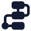 Flowchart icon with solid standard style