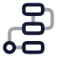 Flowchart icon with twotone rounded style