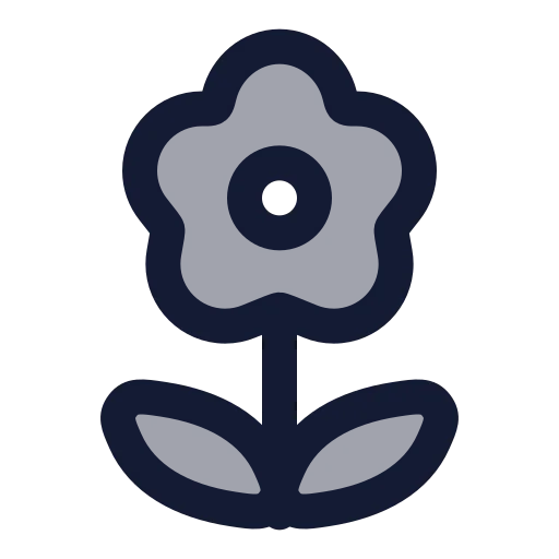 Flower 01 Icon in Duotone Rounded style