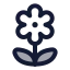 Flower icon with duotone rounded style