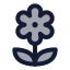 Flower icon with duotone standard style