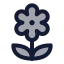 Flower icon with duotone standard style