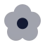 Flower icon with bulk rounded style