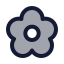 Flower icon with duotone rounded style