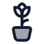Flowerpot icon with duotone standard style