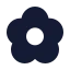 Flower icon with solid sharp style