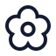 Flower icon with stroke sharp style