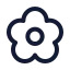 Flower icon with stroke standard style