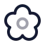 Flower icon with twotone rounded style