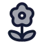 Flower 2 icon with duotone rounded style