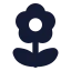 Flower 2 icon with solid rounded style