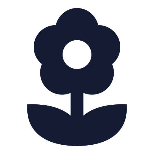 Flower 2 Icon in Solid Sharp style