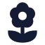 Flower 2 icon with solid sharp style