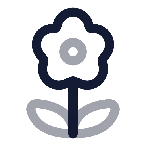 Flower 2 Icon in Twotone Rounded style