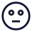 Flushed icon with stroke sharp style