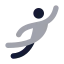 Flyinghuman icon with bulk rounded style