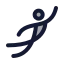 Flyinghuman icon with duotone rounded style