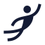 Flyinghuman icon with solid sharp style