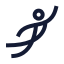 Flyinghuman icon with stroke sharp style