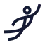 Flyinghuman icon with stroke sharp style
