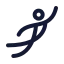 Flyinghuman icon with stroke standard style
