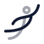 Flyinghuman icon with twotone rounded style