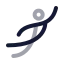 Flyinghuman icon with twotone rounded style
