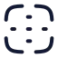 Focuspoint icon with stroke rounded style