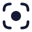 Focus icon with solid rounded style