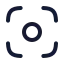 Focus icon with stroke rounded style