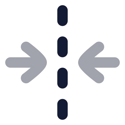Fold Horizontal Icon in Bulk Rounded style