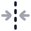 Foldhorizontal icon with bulk rounded style