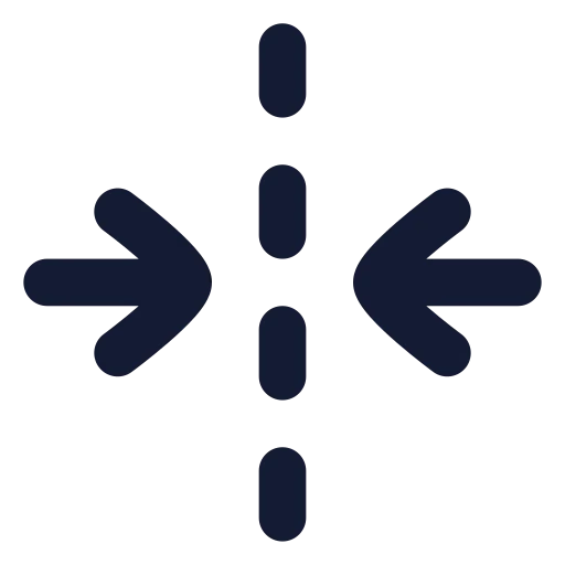 Fold Horizontal Icon in Solid Rounded style