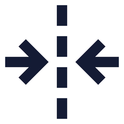Fold Horizontal Icon in Solid Sharp style