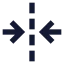 Foldhorizontal icon with solid sharp style