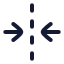 Foldhorizontal icon with stroke rounded style