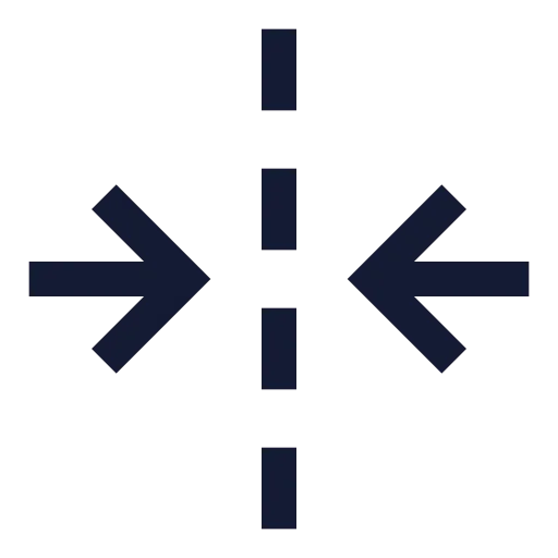 Fold Horizontal Icon in Stroke Sharp style