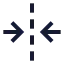 Foldhorizontal icon with stroke sharp style