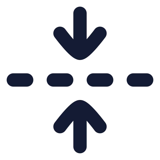 Fold Vertical Icon in Solid Rounded style